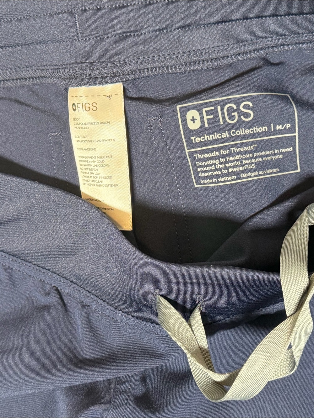 Figs LIVINGSTON Navy Scrub Pants NWOT - Picture 8 of 8